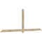 Ekena Millwork Eugene Rough Sawn Timber Gable Bracket, Douglas Fir, 108"W x 40"H x 2"D x 4"F, 9/12 Pitch GBW108X40X0204EUG00RDF - alternate 3